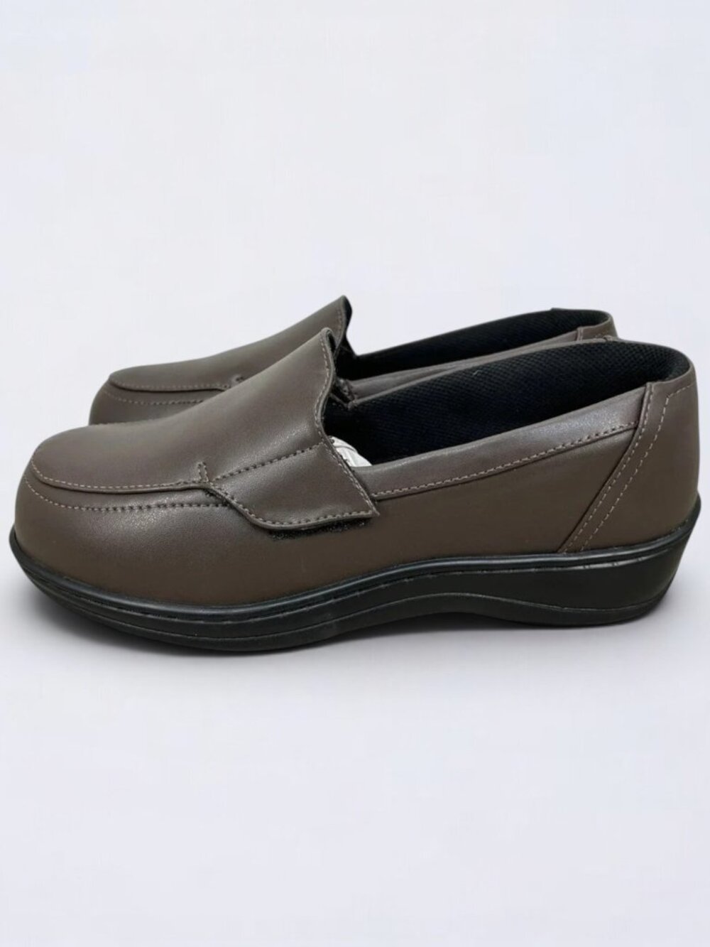 Orthofeet Astoria Shoes Women's Size 7.5W Brown Leather Comfort Loafers NWOB